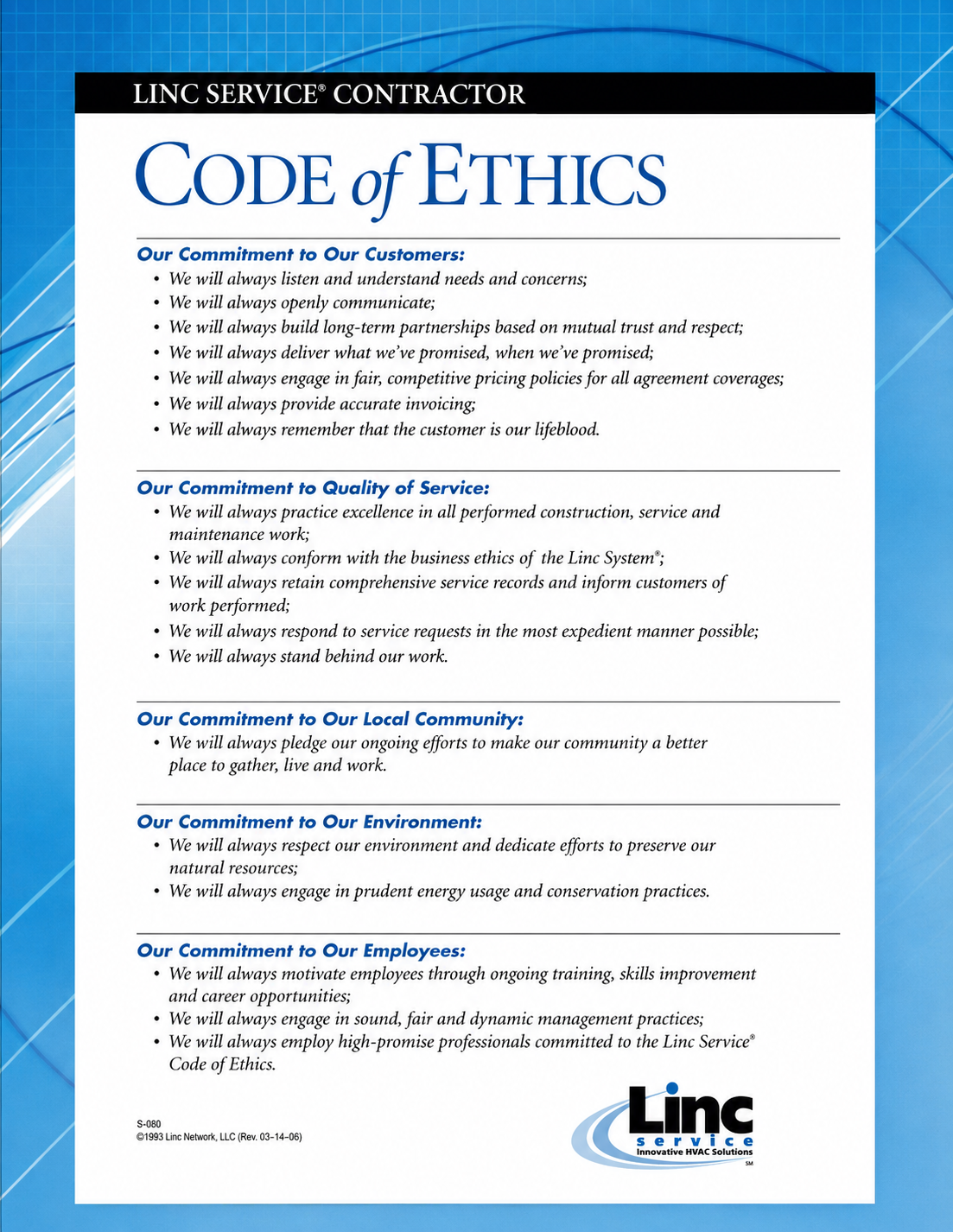 Linc Code of Ethics